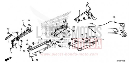 COUVERCLE LATERAL GL1800DAJ de 2018